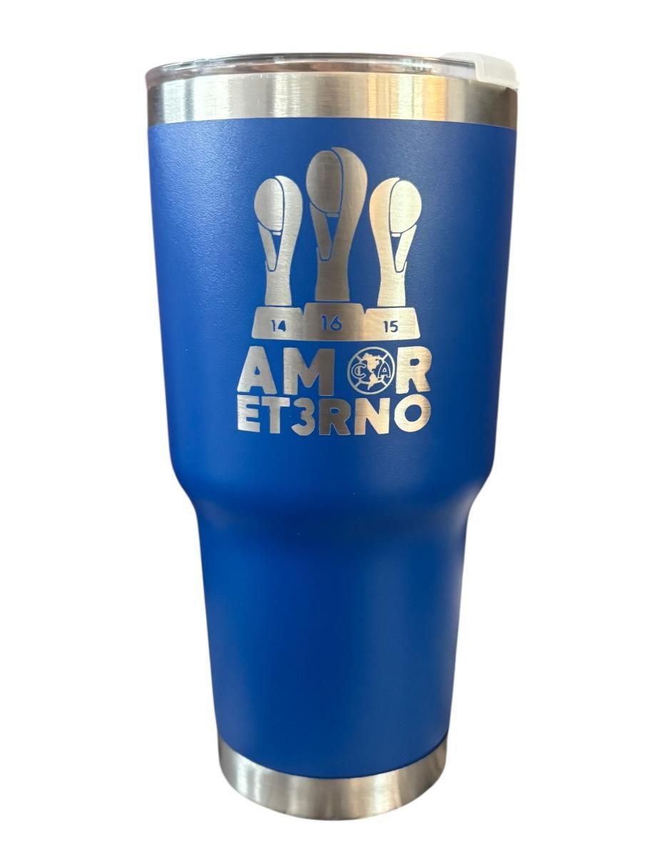 Termo de acero inoxidable Clib América Ediccion Limitada con tapa a presión Termo de acero inoxidable Clib América Ediccion Limitada con tapa a presión
