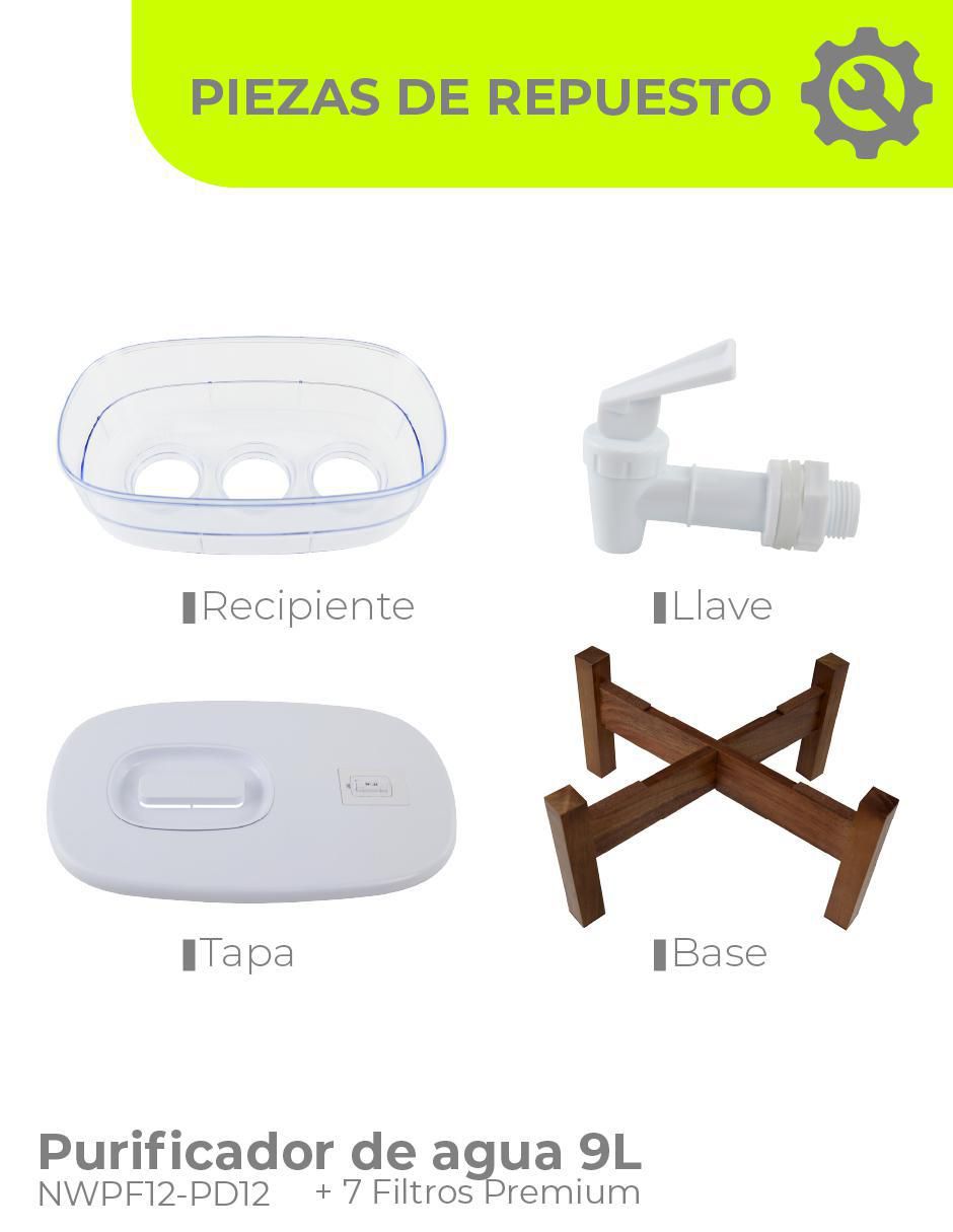 Filtro purificador de agua Minato NWPF12-PD12-MKP