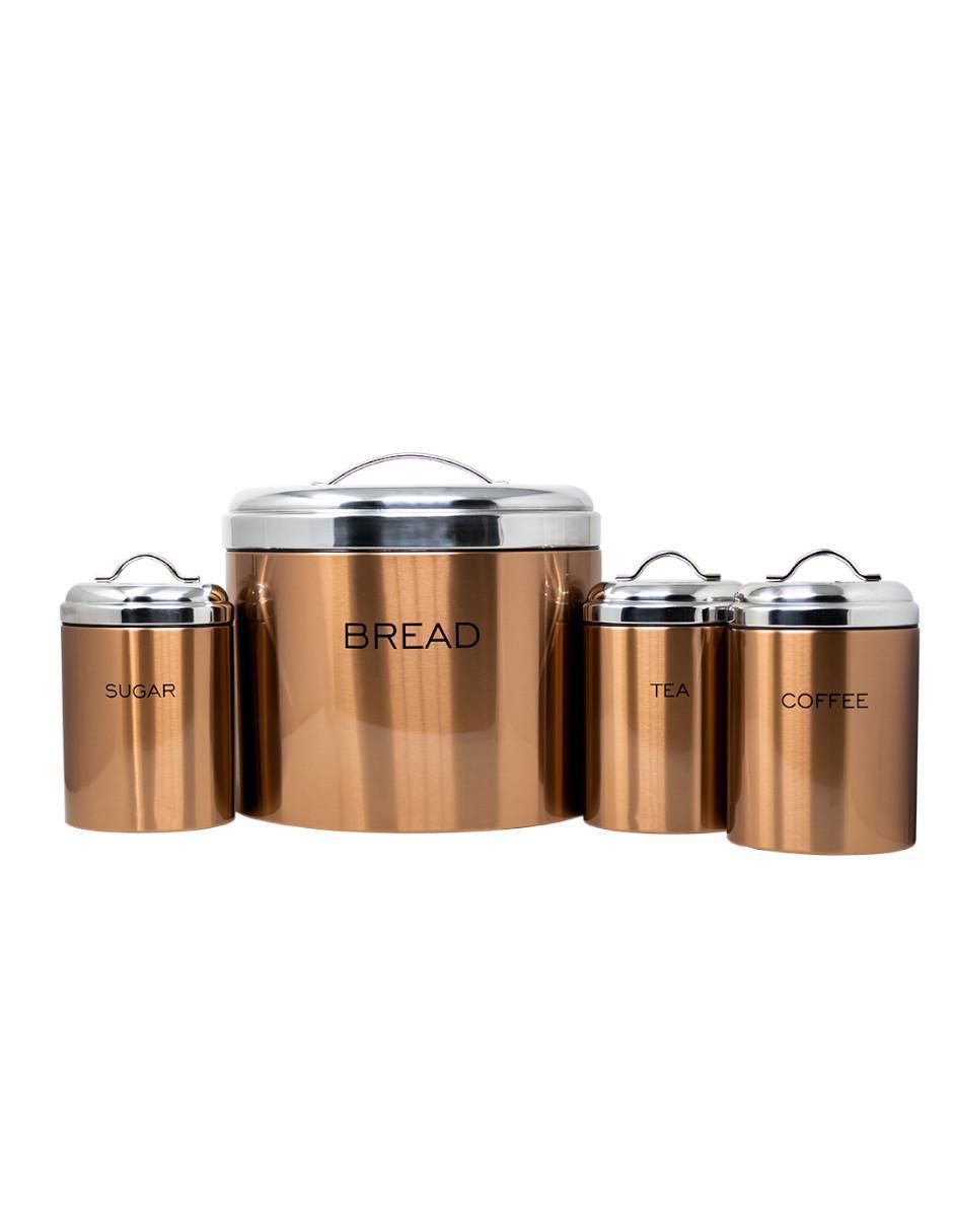Set contenedores Ideen Accon de aluminio 4 piezas