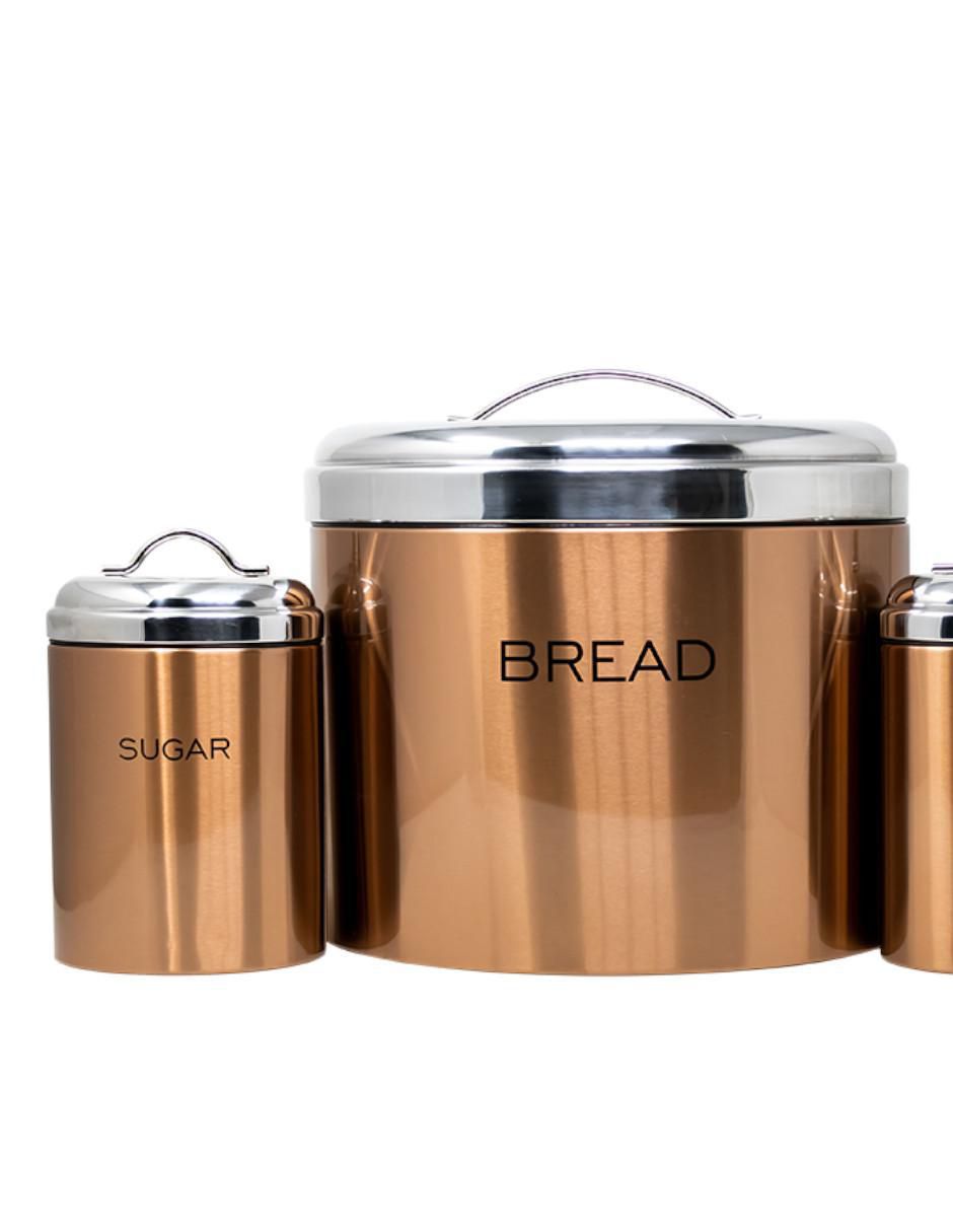 Set contenedores Ideen Accon de aluminio 4 piezas