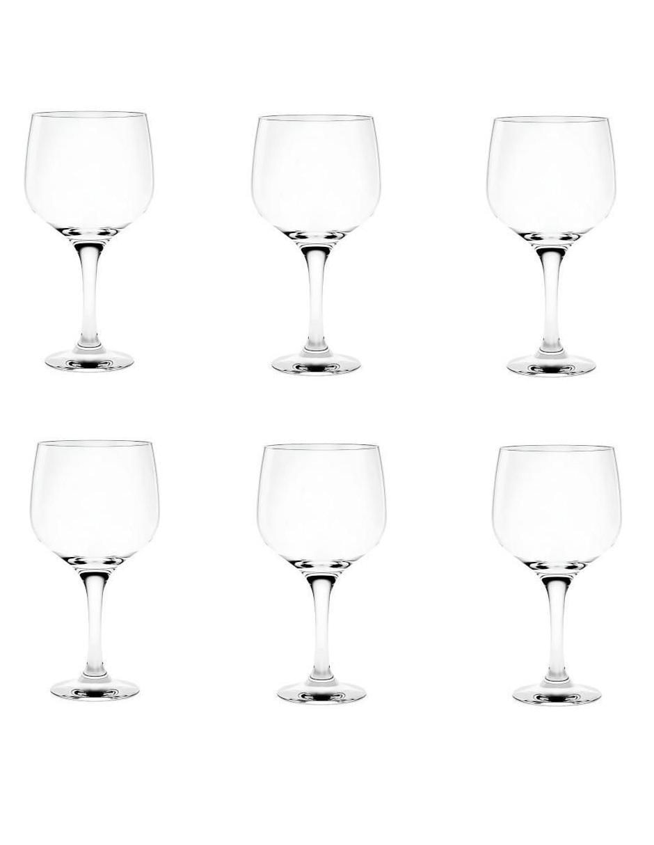 Set de copas para gin de vidrio 6 piezas