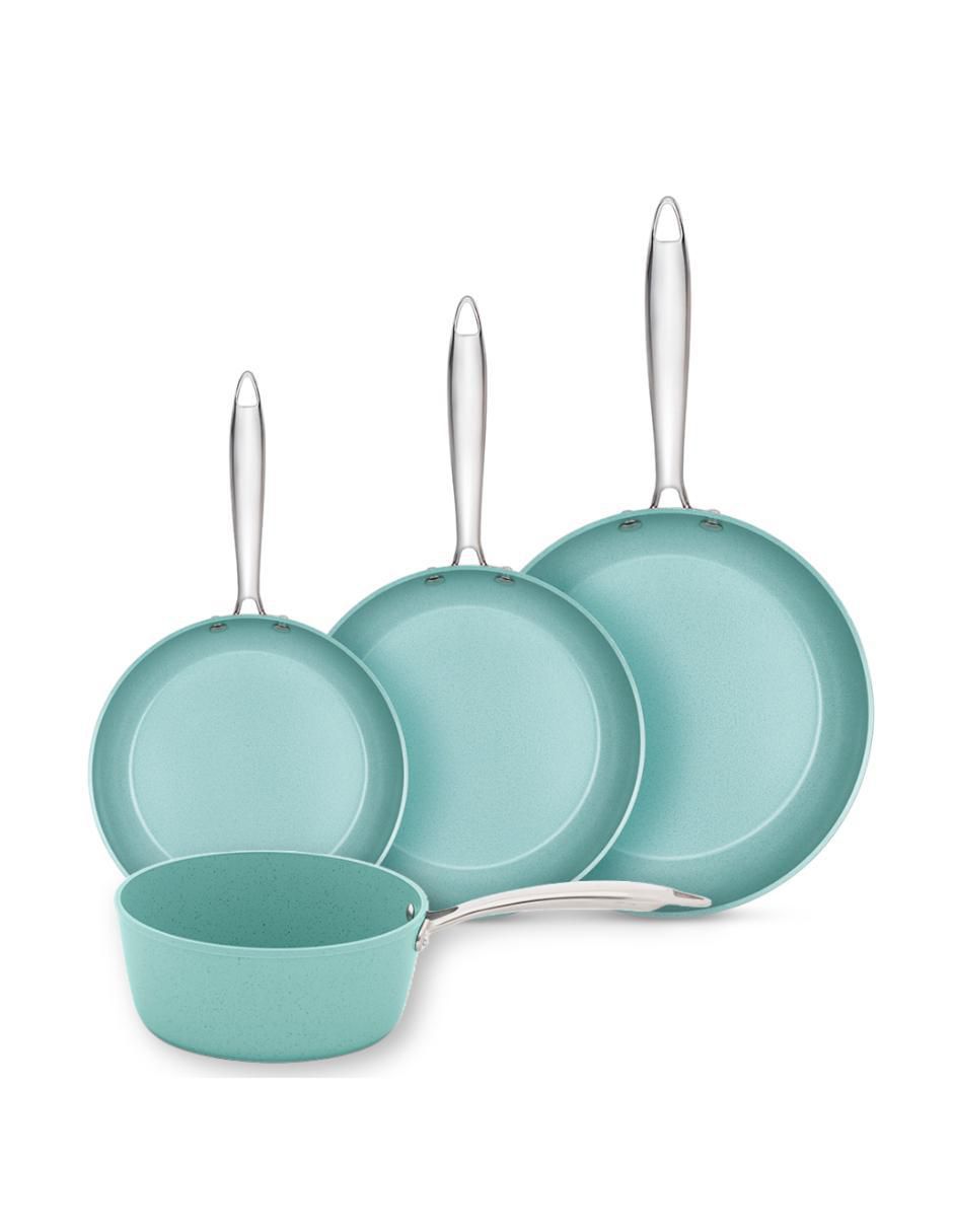 Set de sartenes Chef de aluminio anodizado 4 piezas
