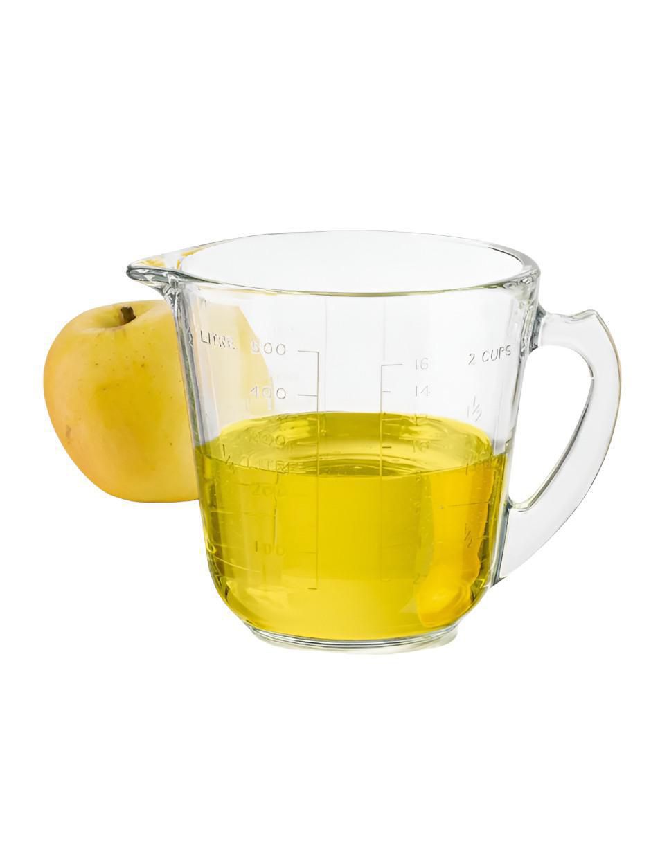 Taza medidora de vidrio