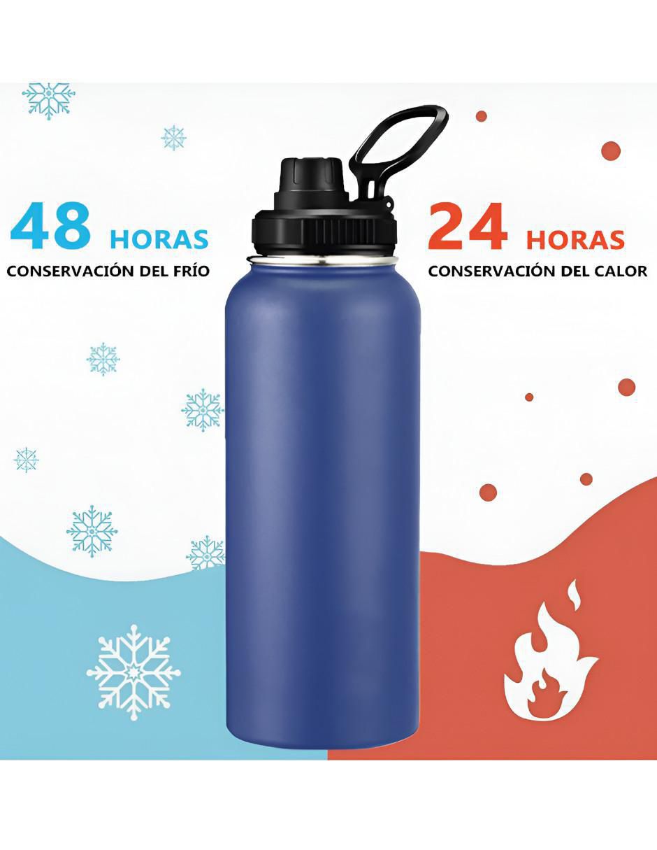 Termo de acero inoxidable con tapa rosca 1.2 L