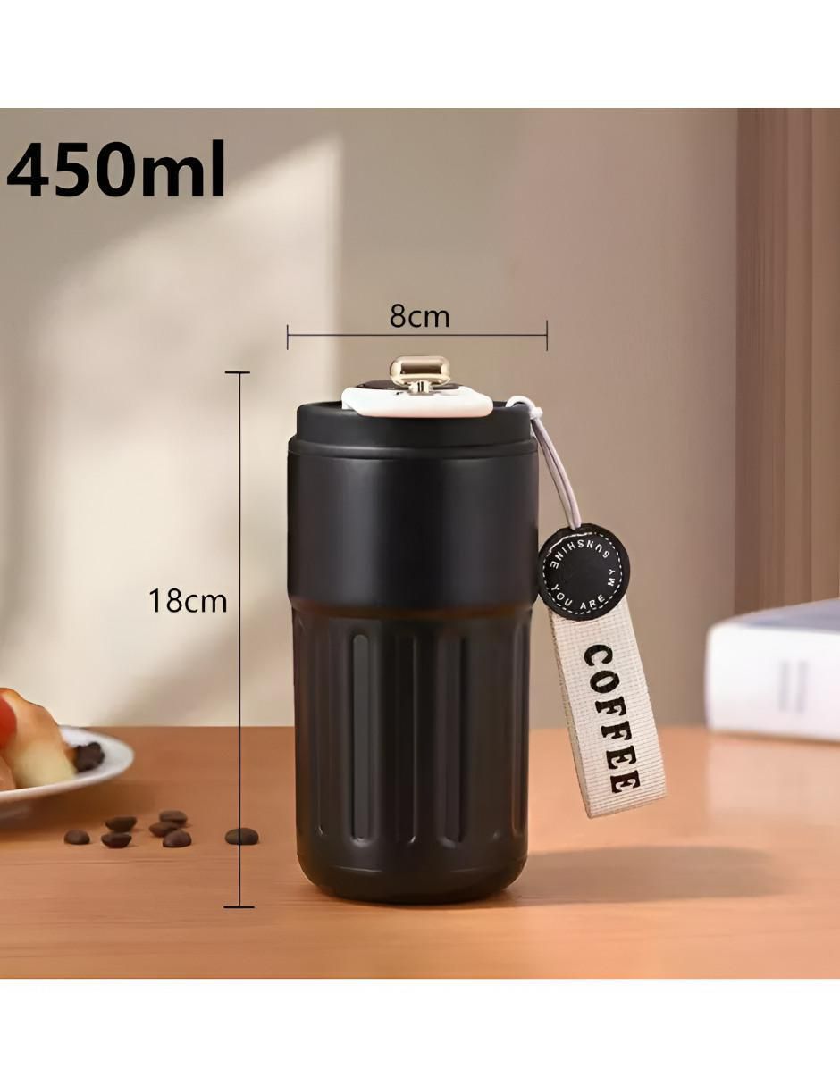 Termo de acero inoxidable con tapa rosca 450 ml