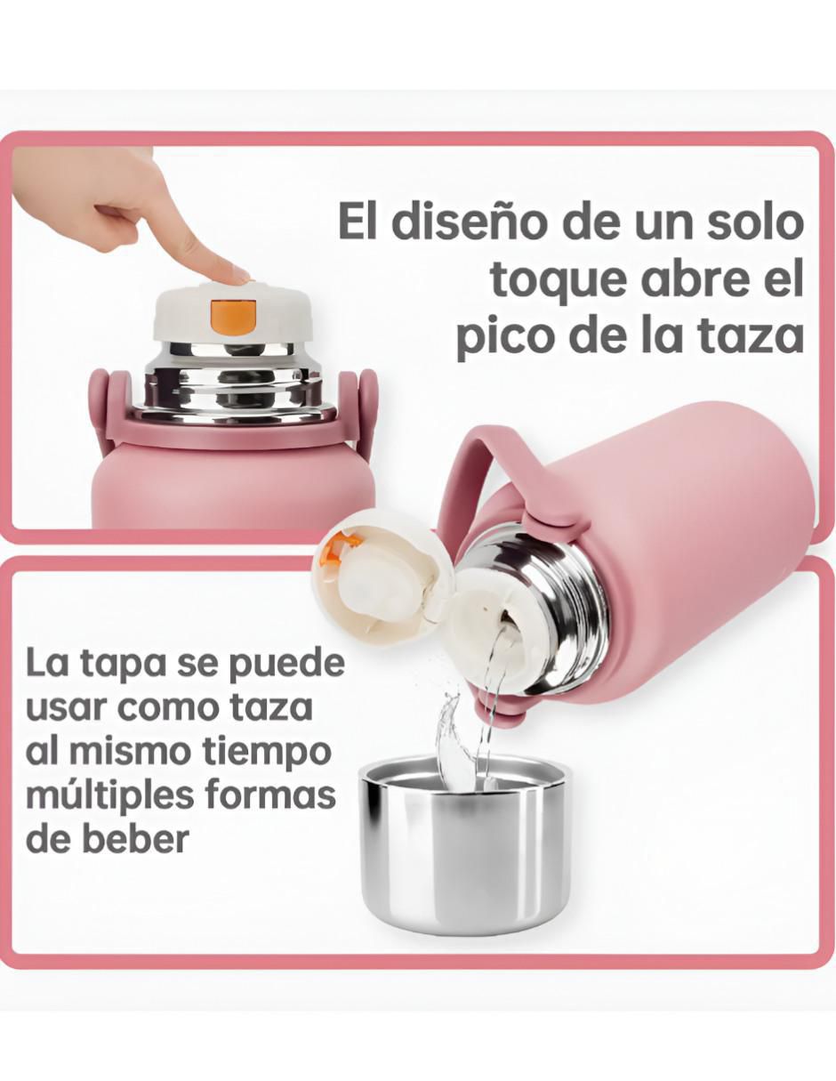 Termo de acero inoxidable con tapa rosca 1 L