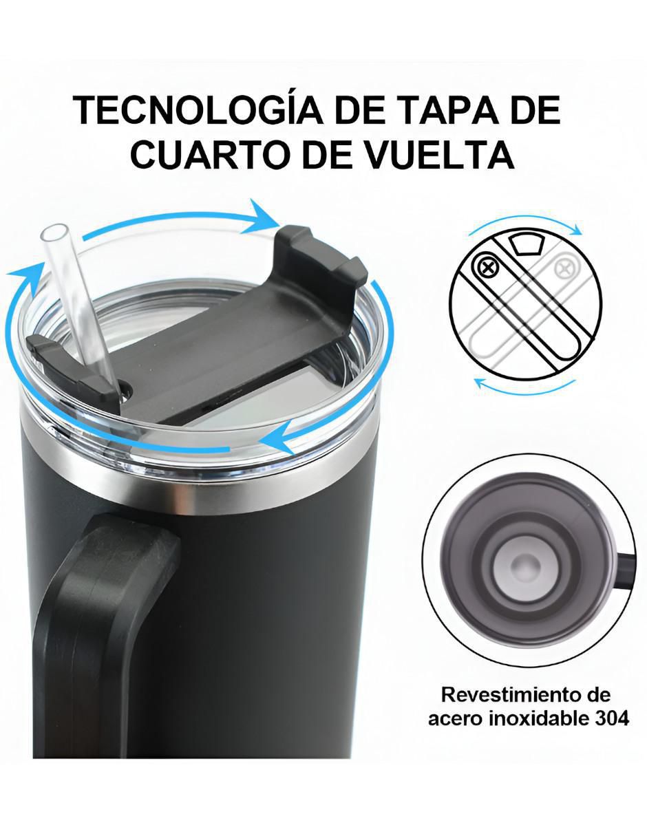Termo de acero inoxidable con tapa push pull 1.2 L