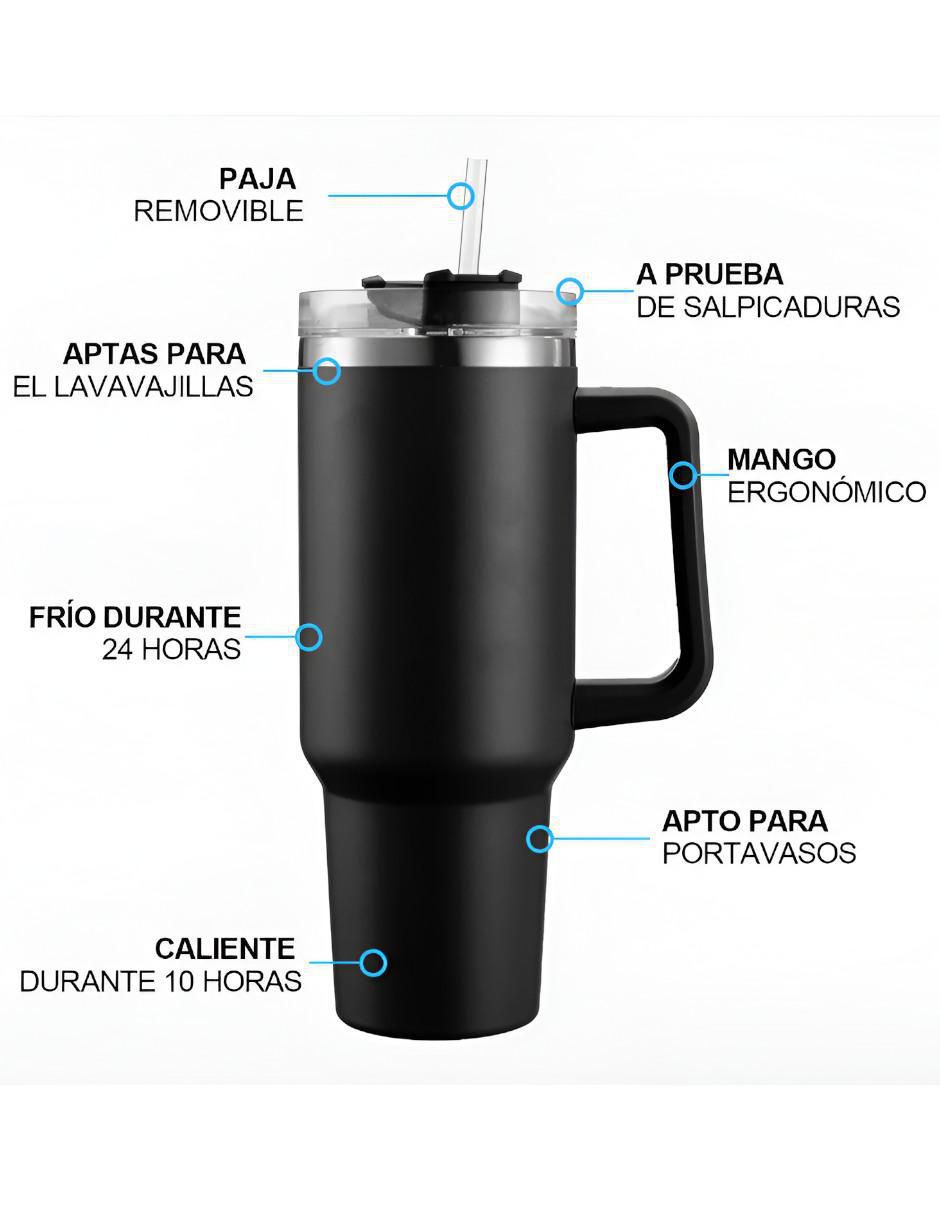 Termo de acero inoxidable con tapa push pull 1.2 L