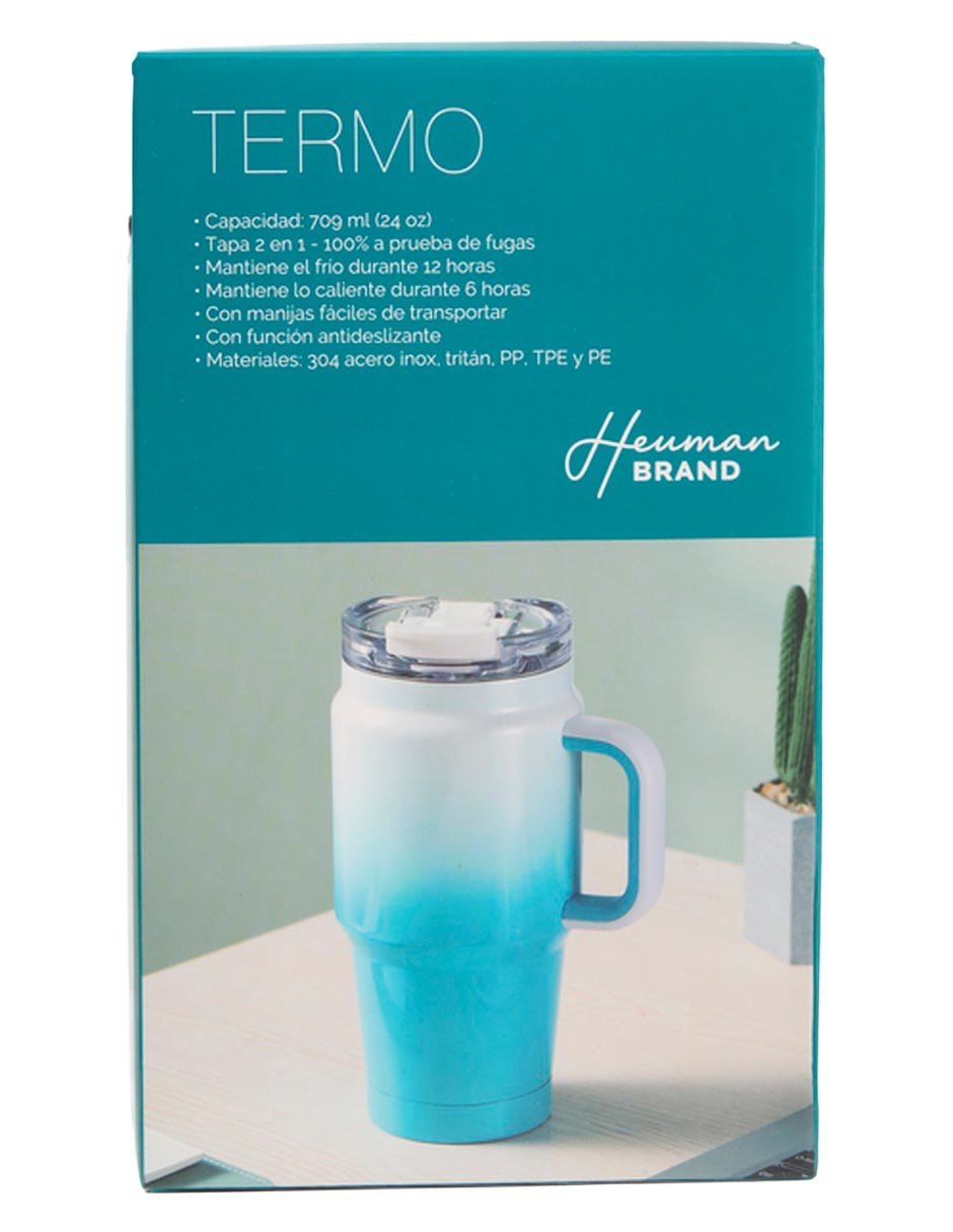 Termo Heuman Brand de acero inoxidable con tapa rosca 709 ml