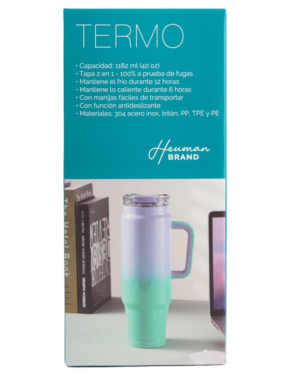 Termo Heuman Brand de acero inoxidable con tapa rosca 1.1 L