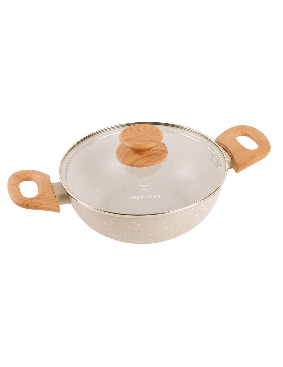 Sartén Wok con tapa Westinghouse de aluminio