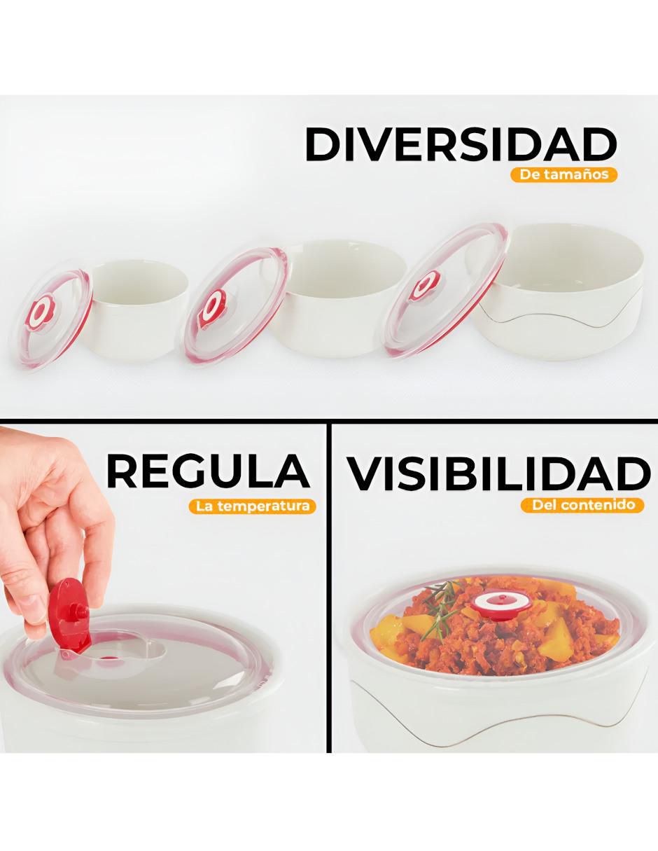 Set contenedores Xtellar de cerámica 6 piezas