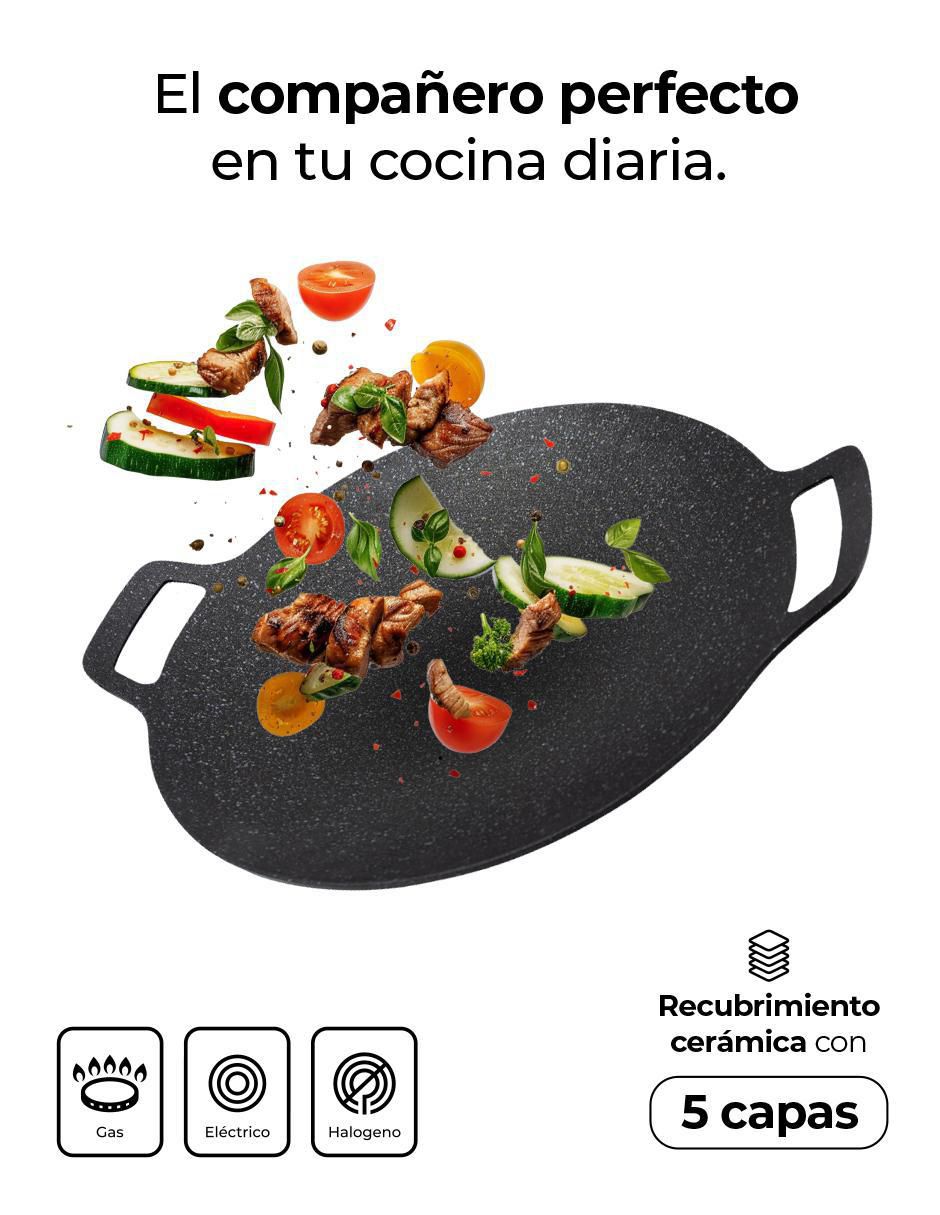 Comal aluminio anodizado 5