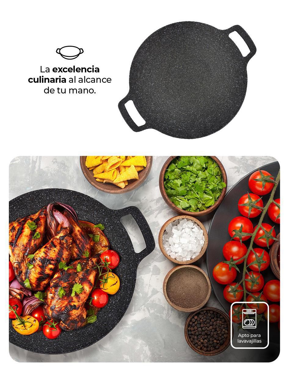 Comal aluminio anodizado