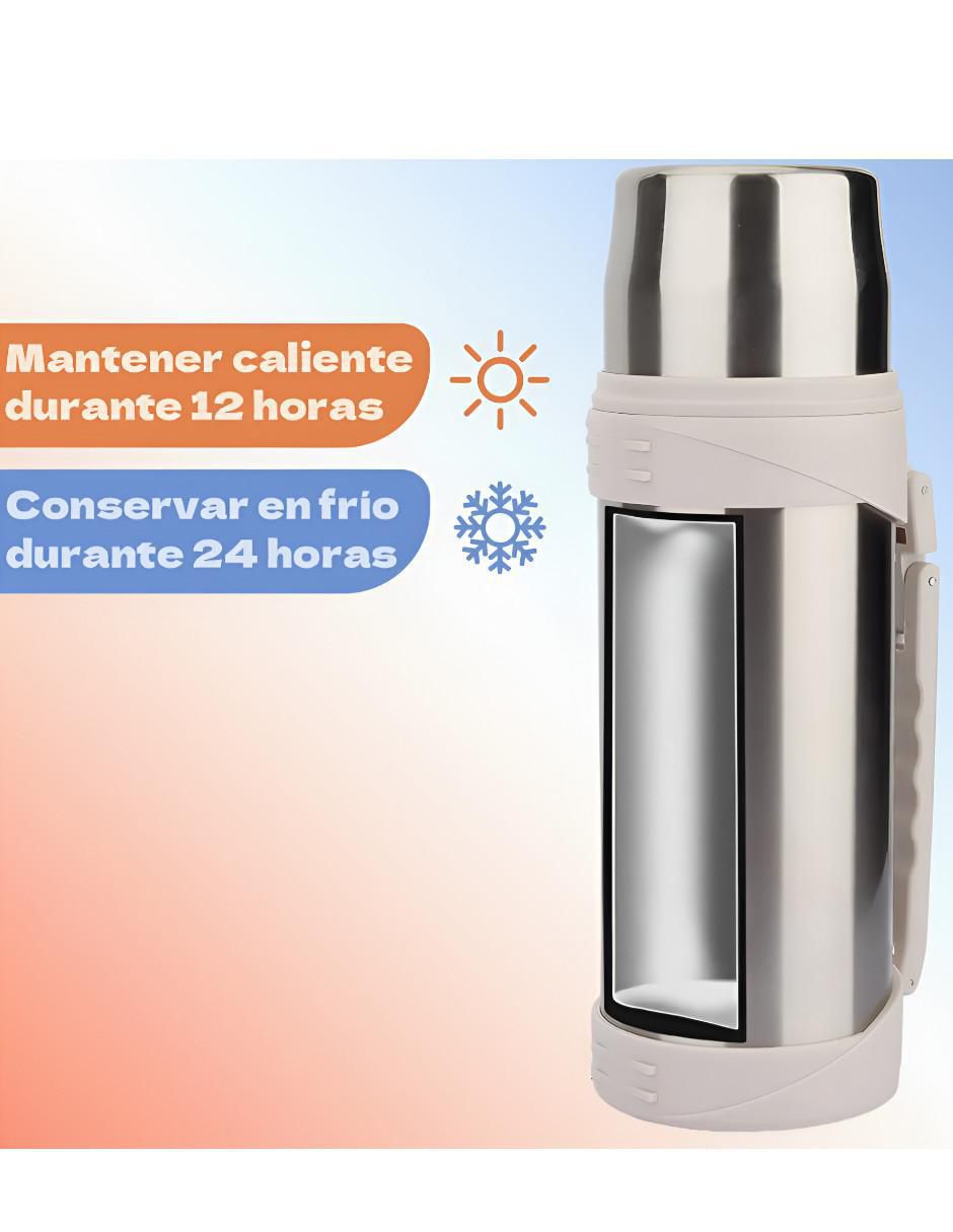 Termo de acero inoxidable con tapa rosca 1.2 L