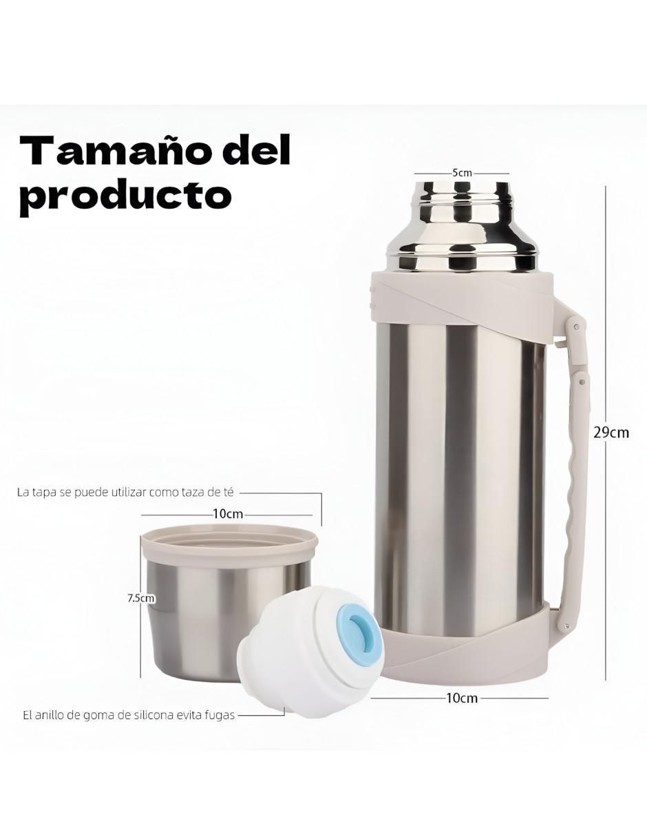 Termo de acero inoxidable con tapa rosca 1.2 L