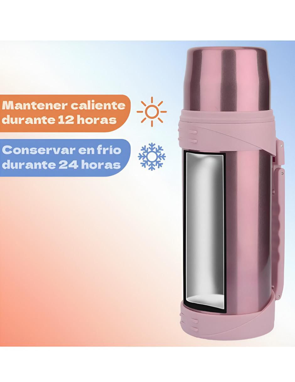 Termo de acero inoxidable con tapa rosca 1.2 L