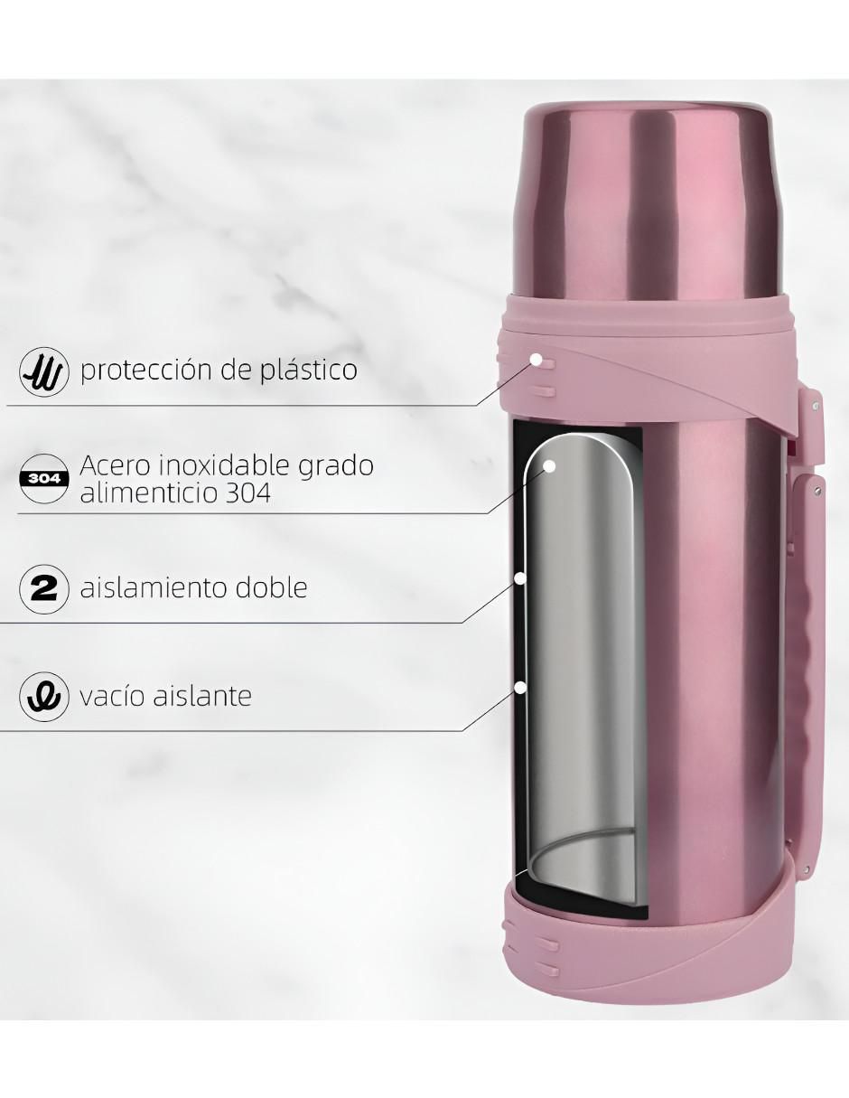 Termo de acero inoxidable con tapa rosca 1.2 L