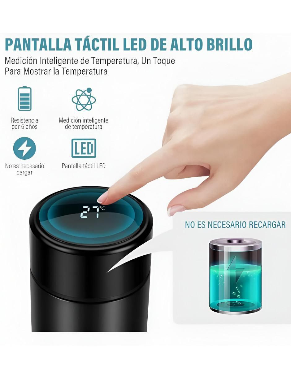 Termo de acero inoxidable con tapa rosca 500 ml