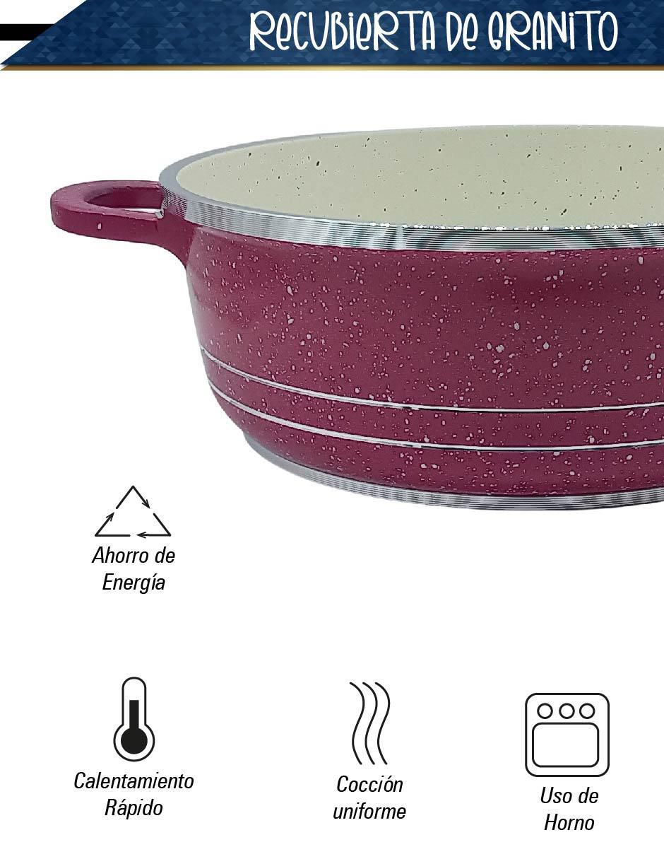 Batería de cocina de aluminio fundido antiadherente minerales naturales 10 piezas