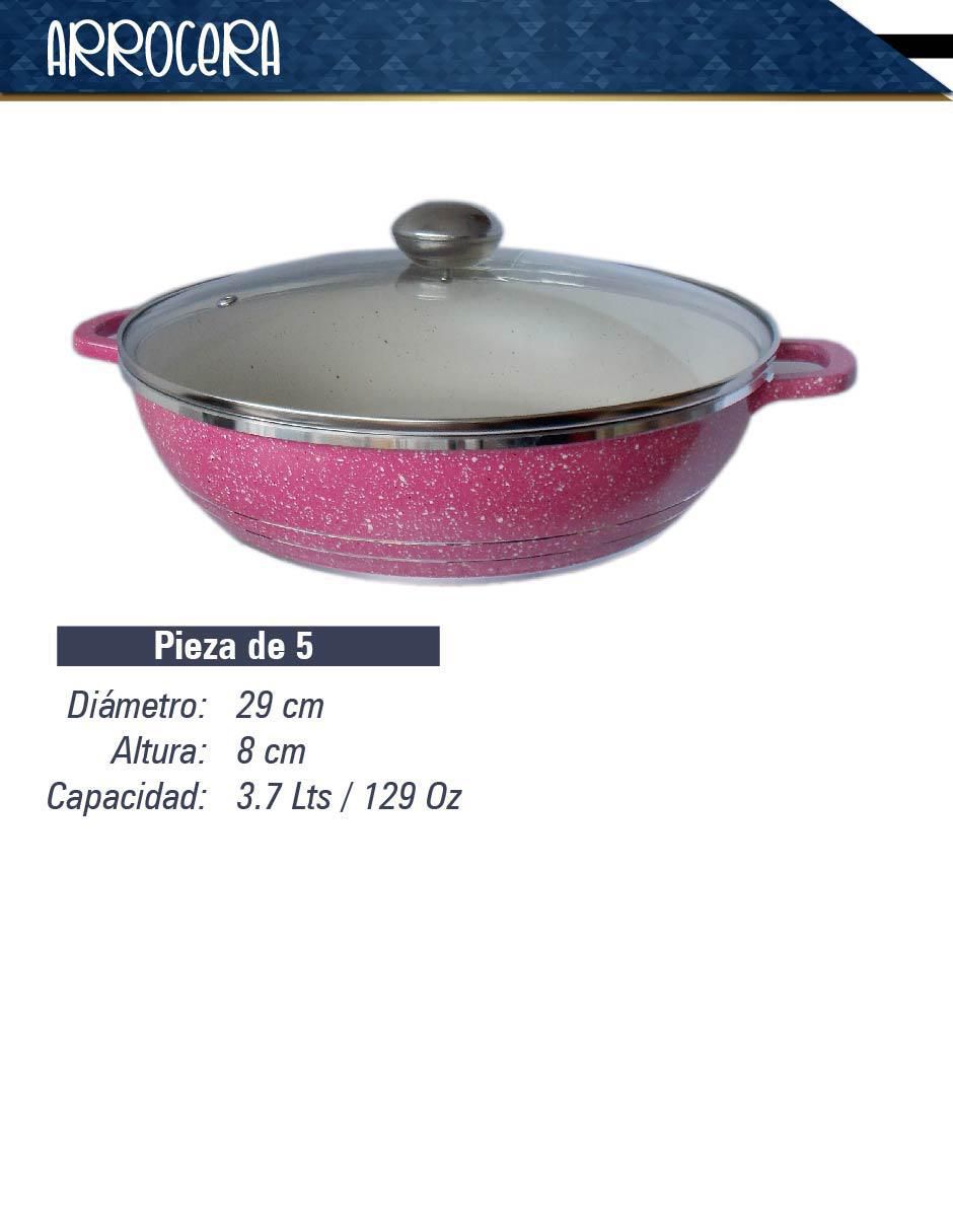 Batería de cocina de aluminio fundido antiadherente minerales naturales 10 piezas 7