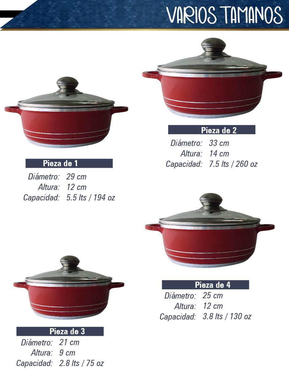 Batería de cocina de aluminio fundido antiadherente minerales naturales 10 piezas 5