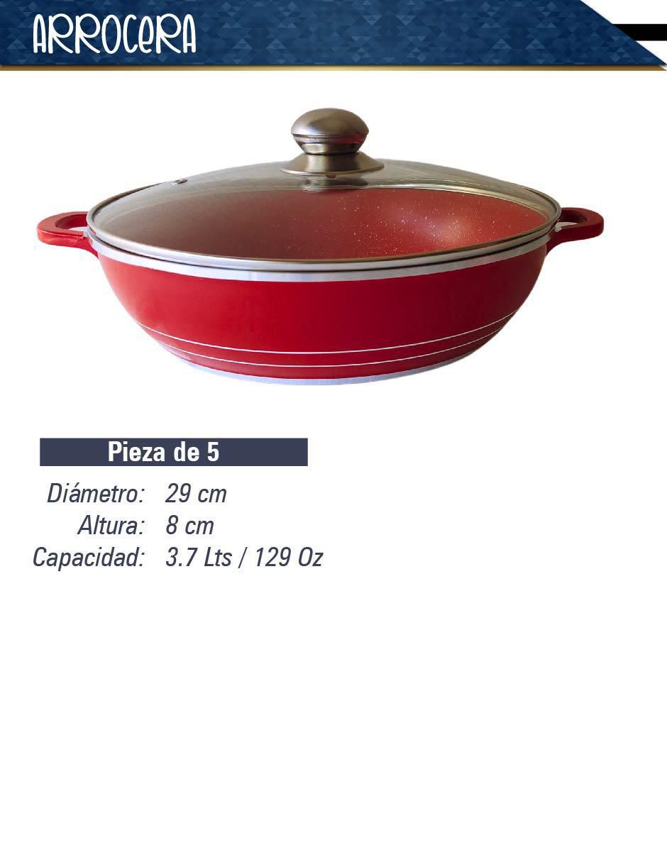 Batería de cocina de aluminio fundido antiadherente minerales naturales 10 piezas 6