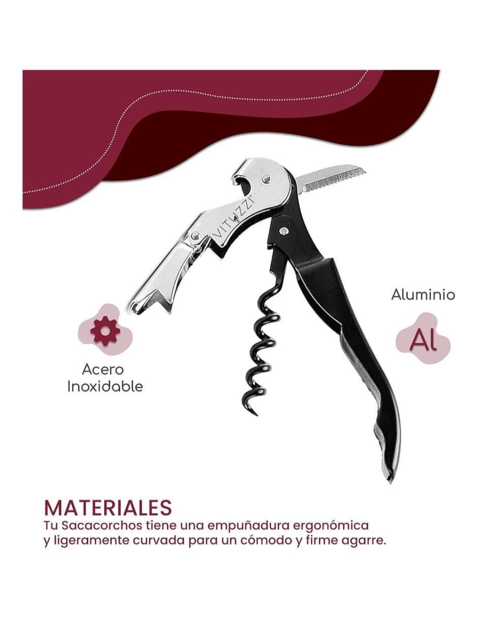Sacacorchos de palanca Vin Bouquet de acero inoxidable
