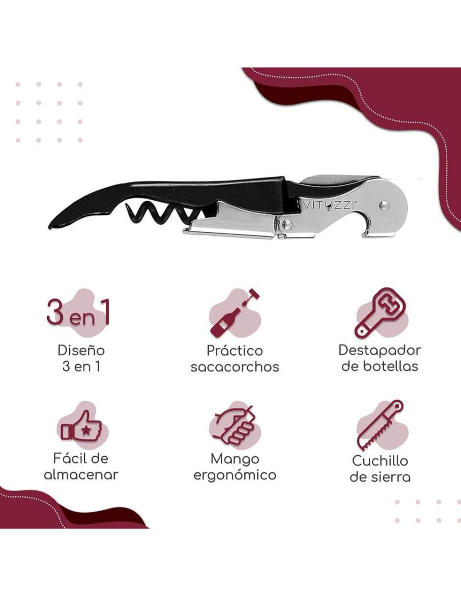 Sacacorchos de palanca Alzasi de acero inoxidable 5