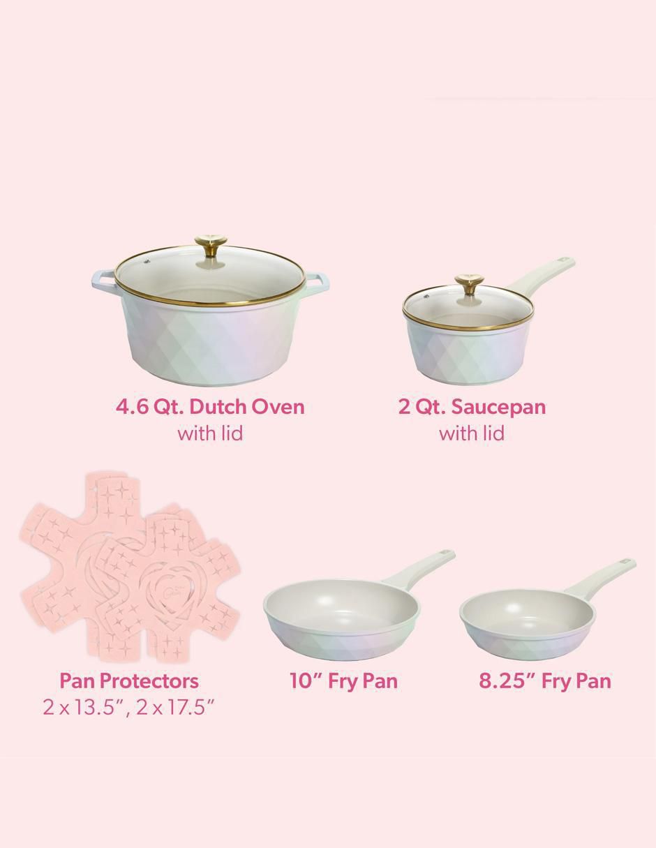 Batería de cocina de aluminio fundido antiadherente cerámica 10 piezas 3
