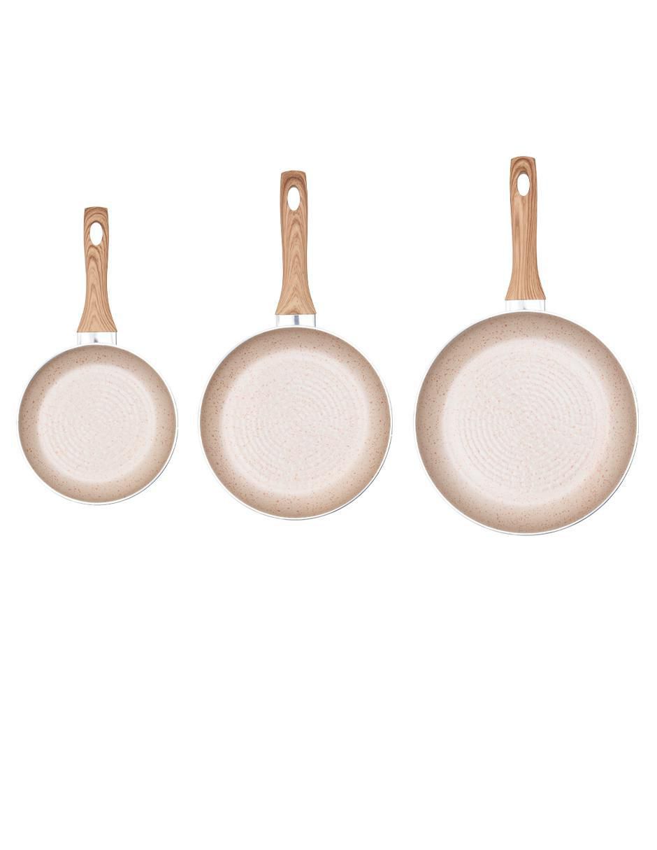 Set de sartenes Carrara de aluminio 3 piezas