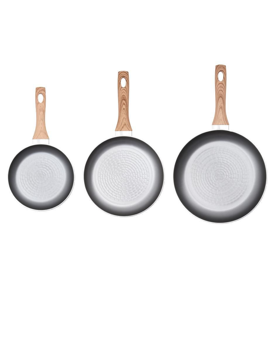 Set de sartenes Lava de aluminio 3 piezas