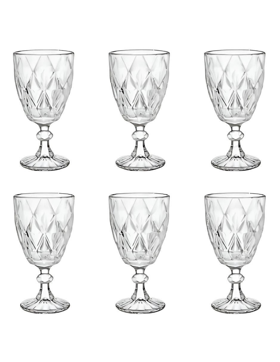 Copa para vino de cristal 6 piezas