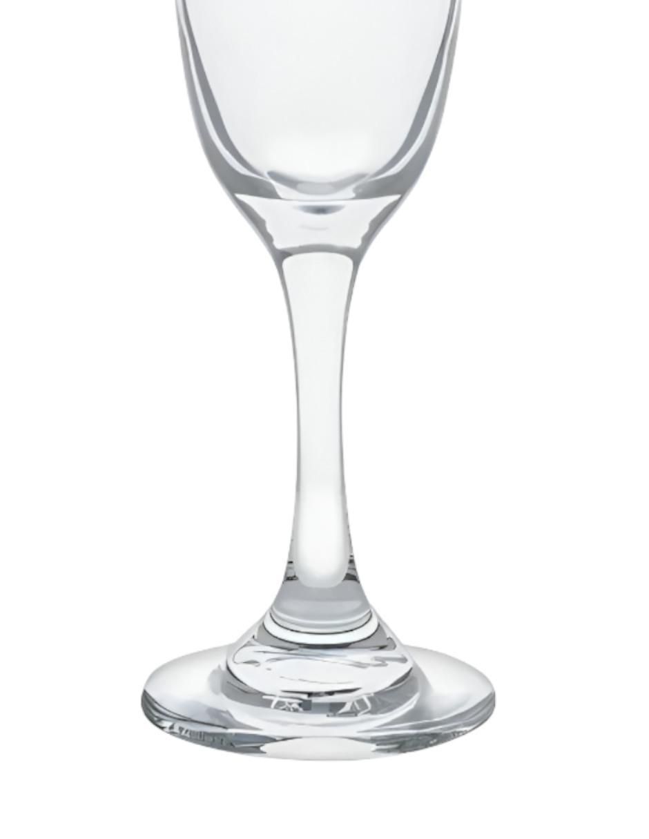 Set de copas para champán de cristal 6 piezas