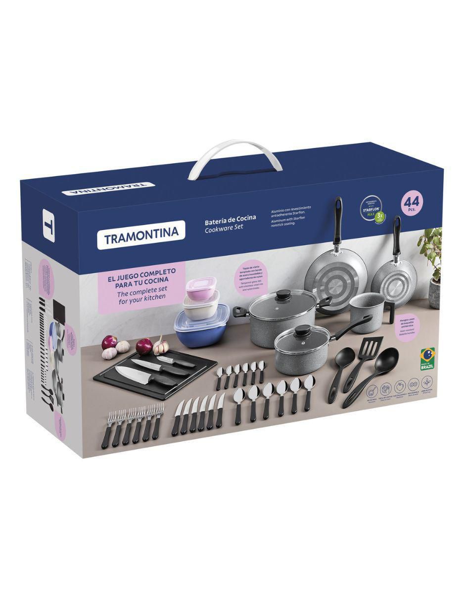 Batería de cocina Coimbra de aluminio antiadherente starflon max 44 piezas 7