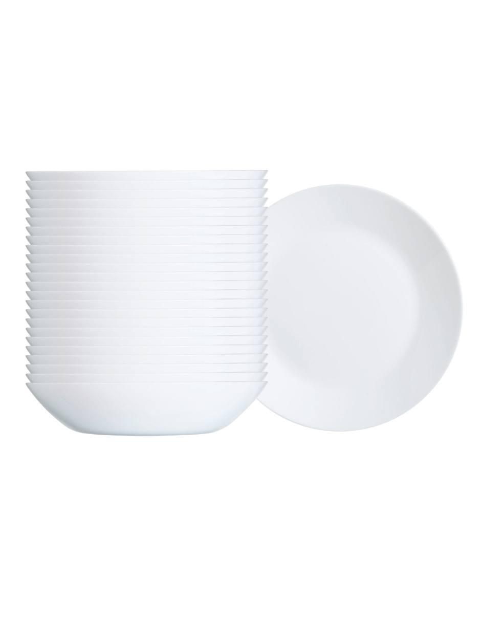 Set plato sopa Zelie de vidrio 24 piezas