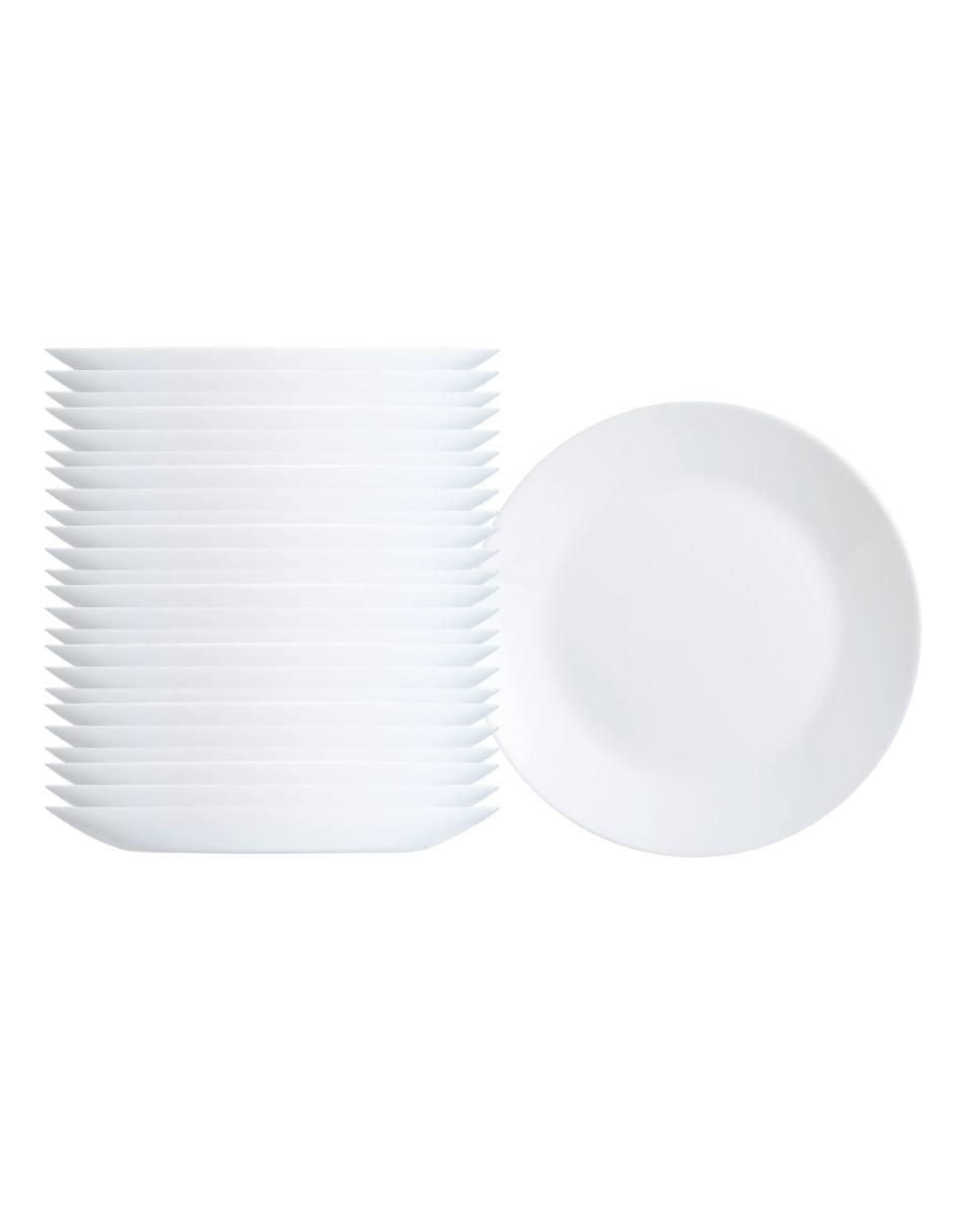 Set plato postre Zelie de vidrio 24 piezas