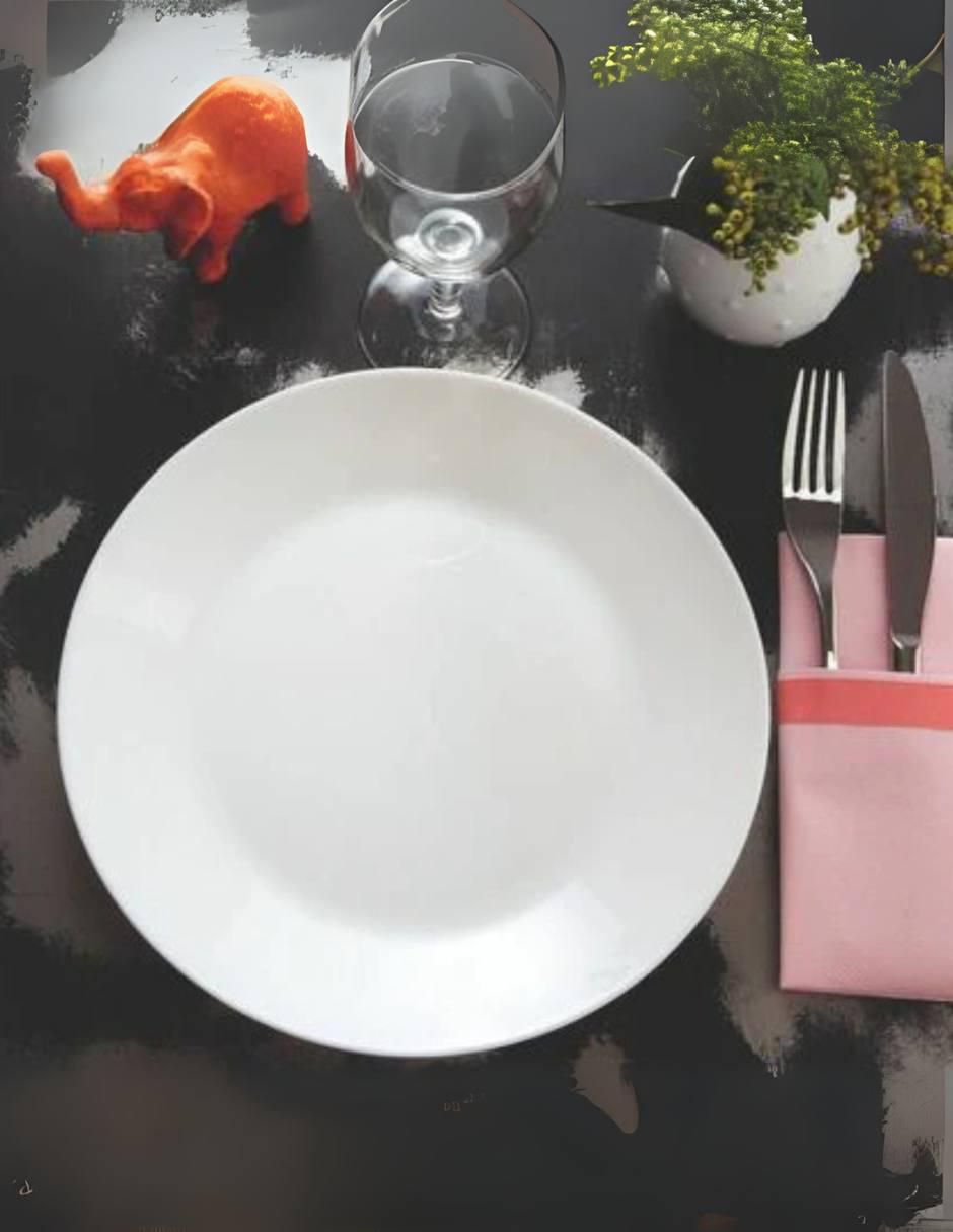 Set plato postre Zelie de vidrio 24 piezas