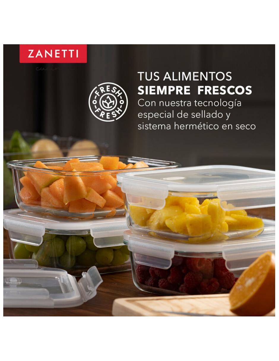 Set de contenedor para refrigerador Zanetti de vidrio 20 piezas