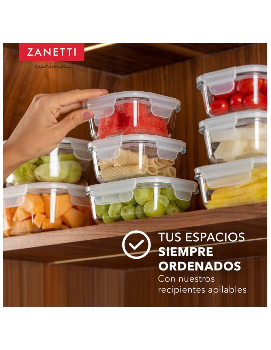 Set de contenedor para refrigerador Zanetti de vidrio 20 piezas