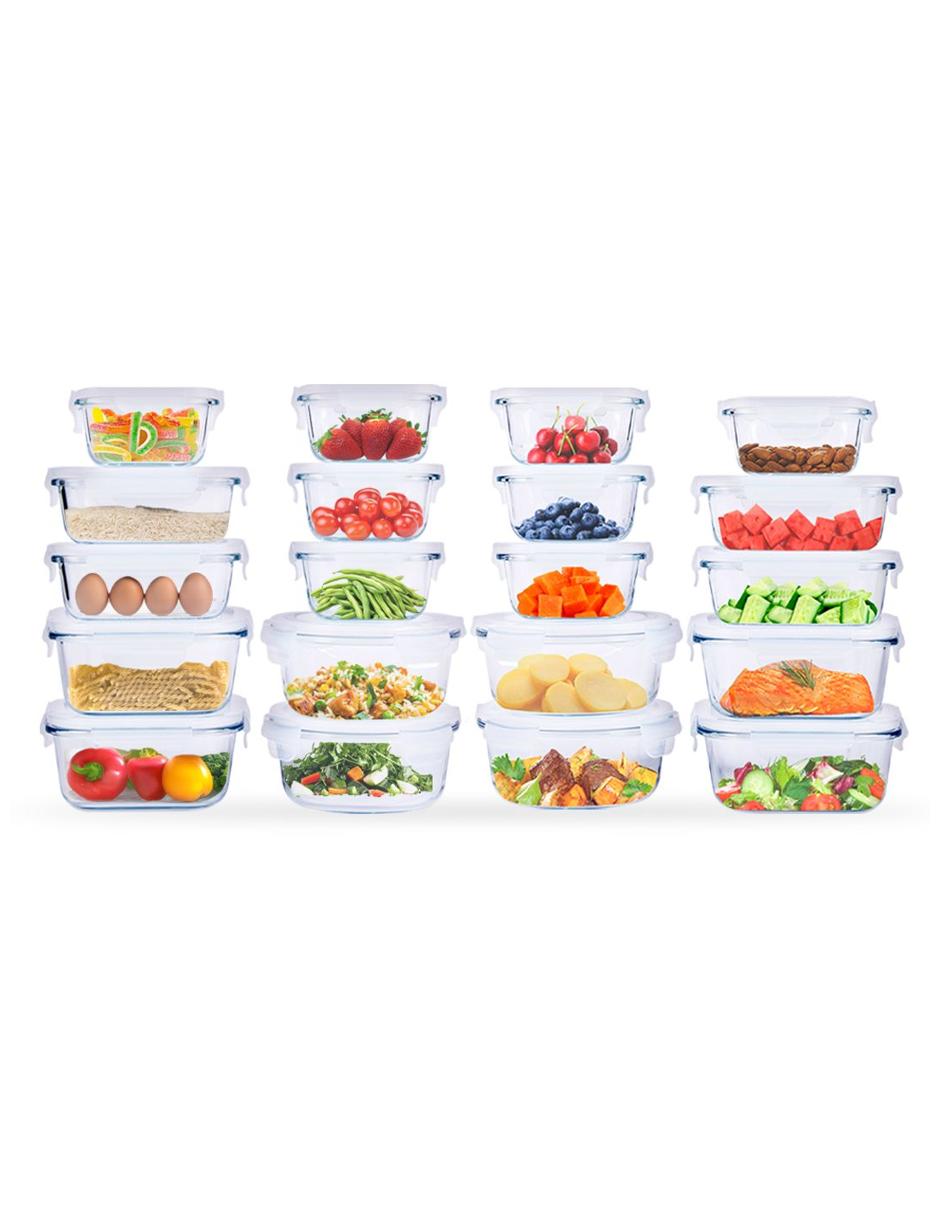 Set de contenedor para refrigerador Zanetti de vidrio 20 piezas