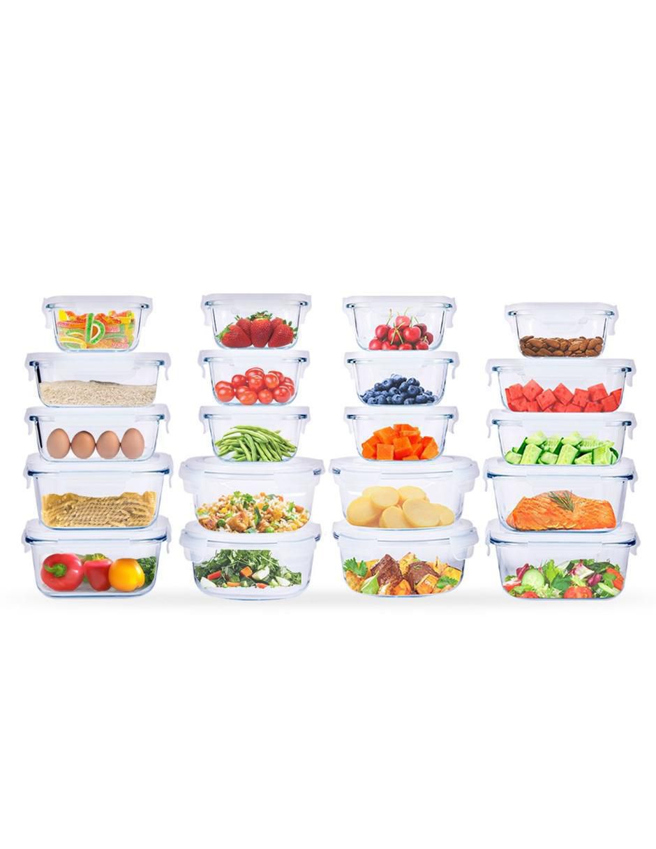 Set de contenedor para refrigerador no aplica no aplica "de" vidrio 20 piezas "piezas" 1