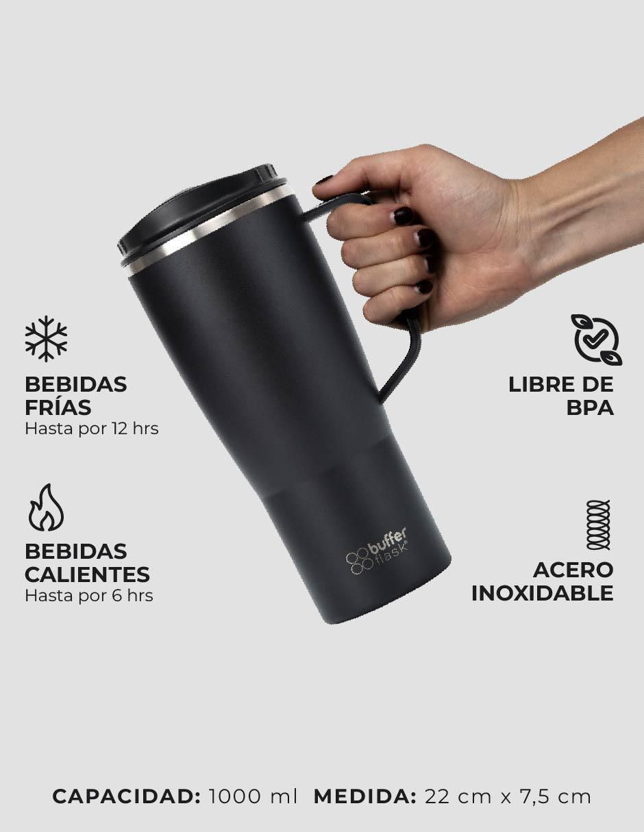Termo de acero inoxidable con tapa rosca 1000 ml 7