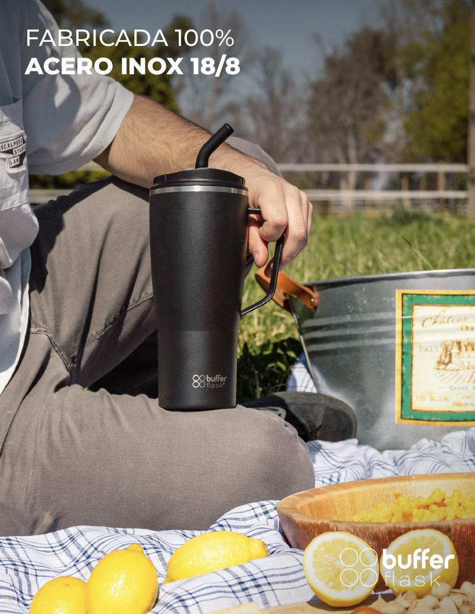 Termo de acero inoxidable con tapa rosca 1000 ml 5