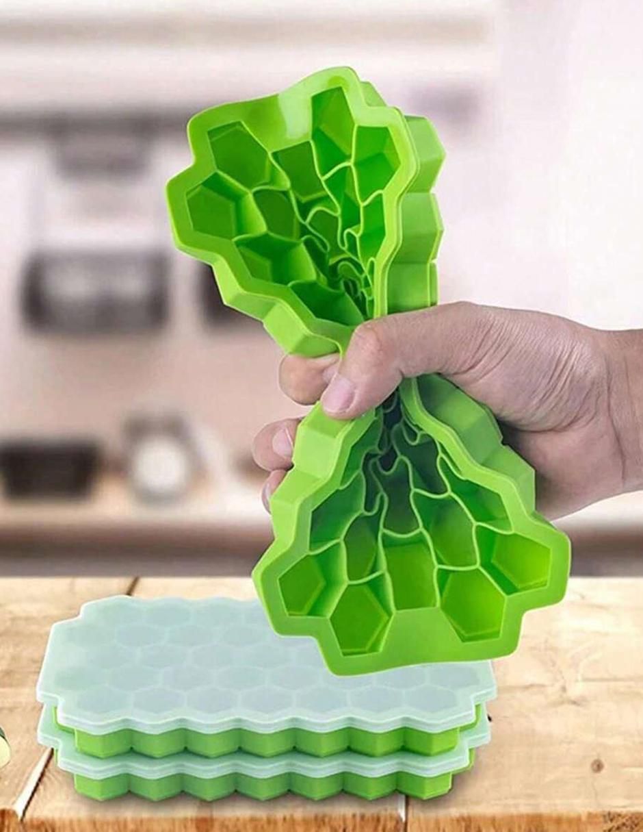 Molde para hielos silicón hexagonal 3