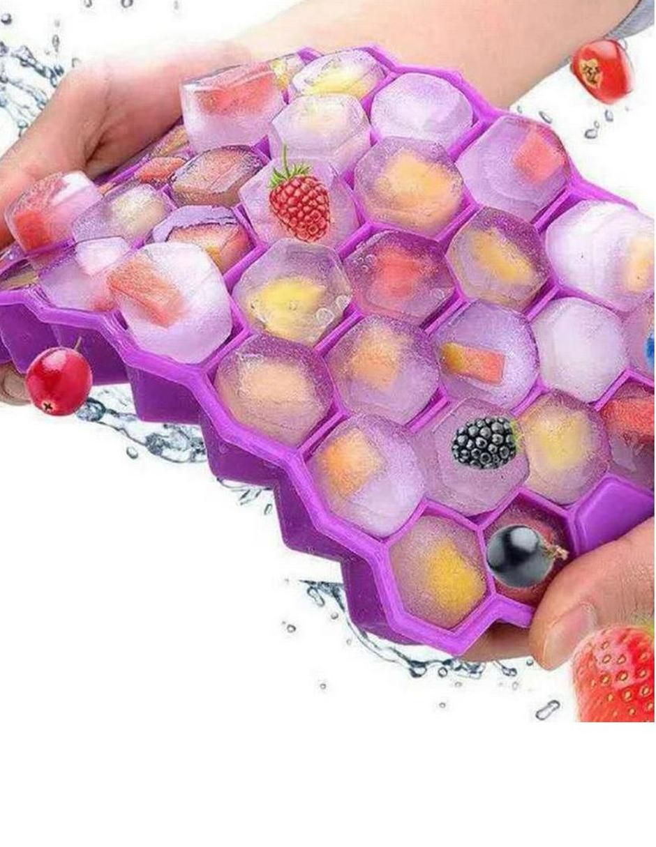 Molde para hielos silicón hexagonal 3