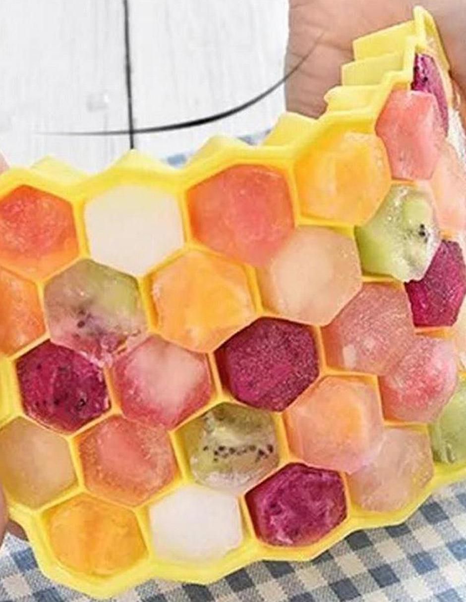 Molde para hielos silicón hexagonal 3