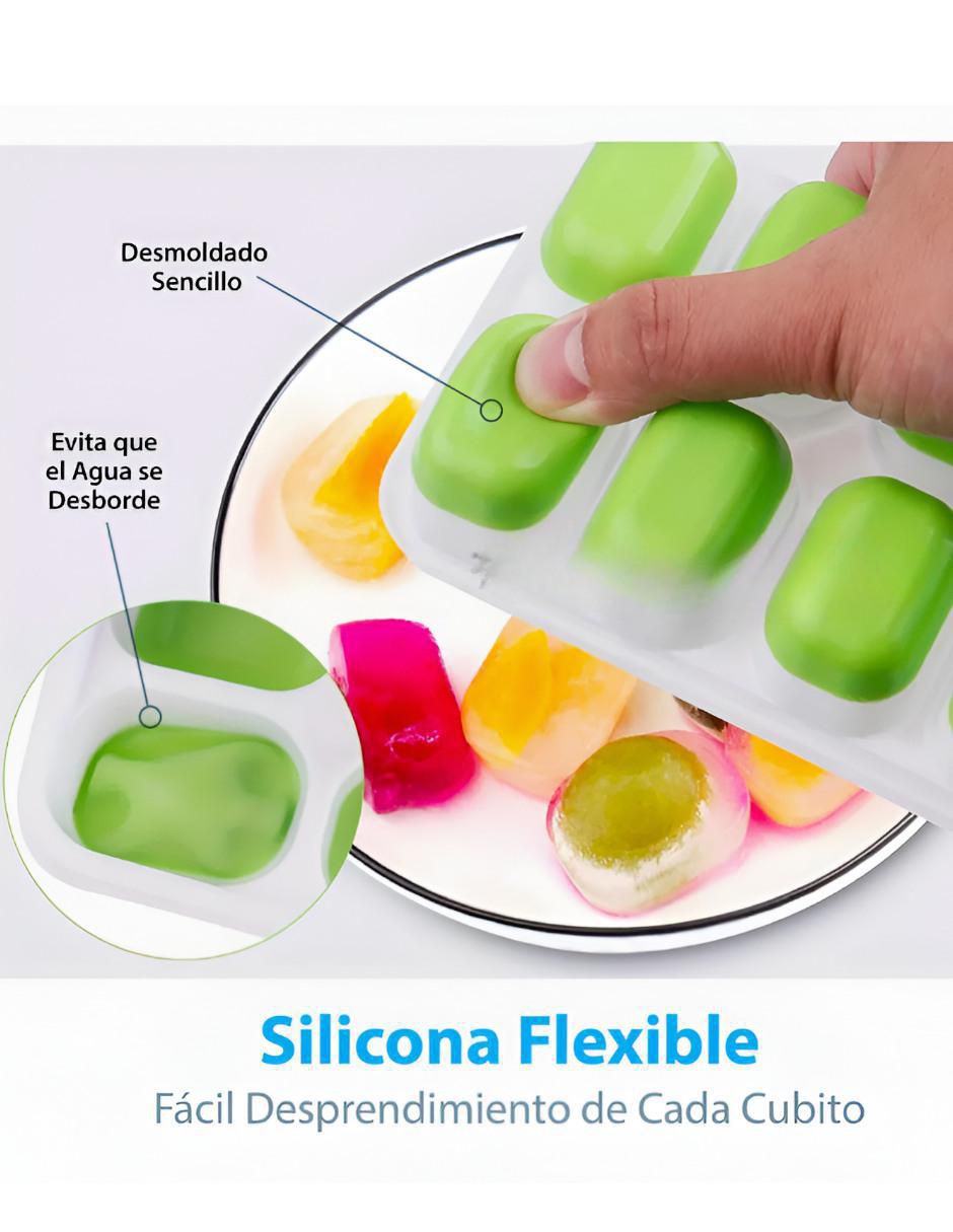 Molde para hielos silicón rectangular 2