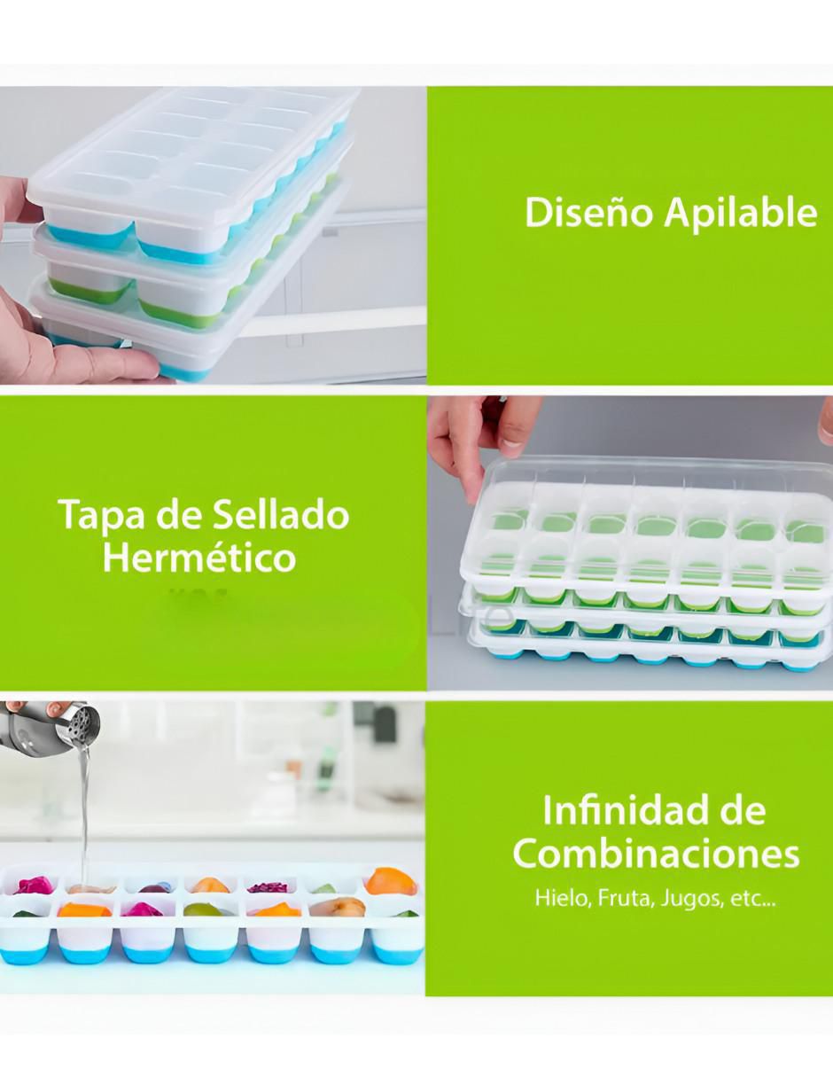 Molde para hielos silicón rectangular 3