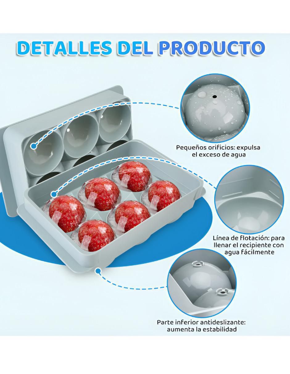 Molde para hielos silicón rectangular 2